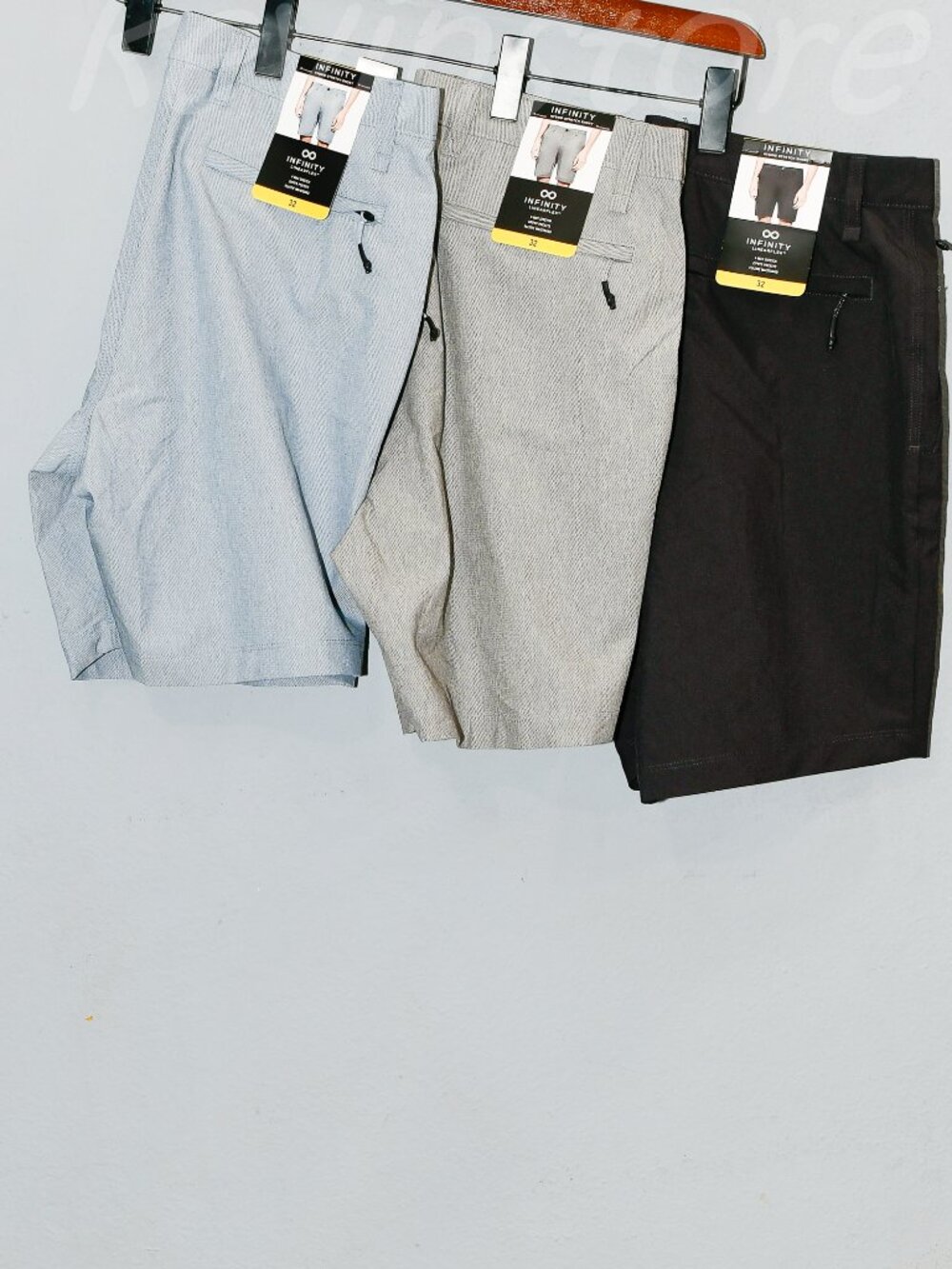 3 pairs Infinity Men's Hybrid Stretch Shorts. Price is for 3.